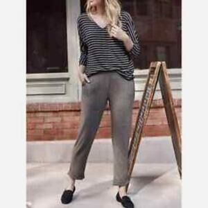 J. Jill Wearever Heather Brown Cuffed Pants Loose Joggers Women’s Size Medium